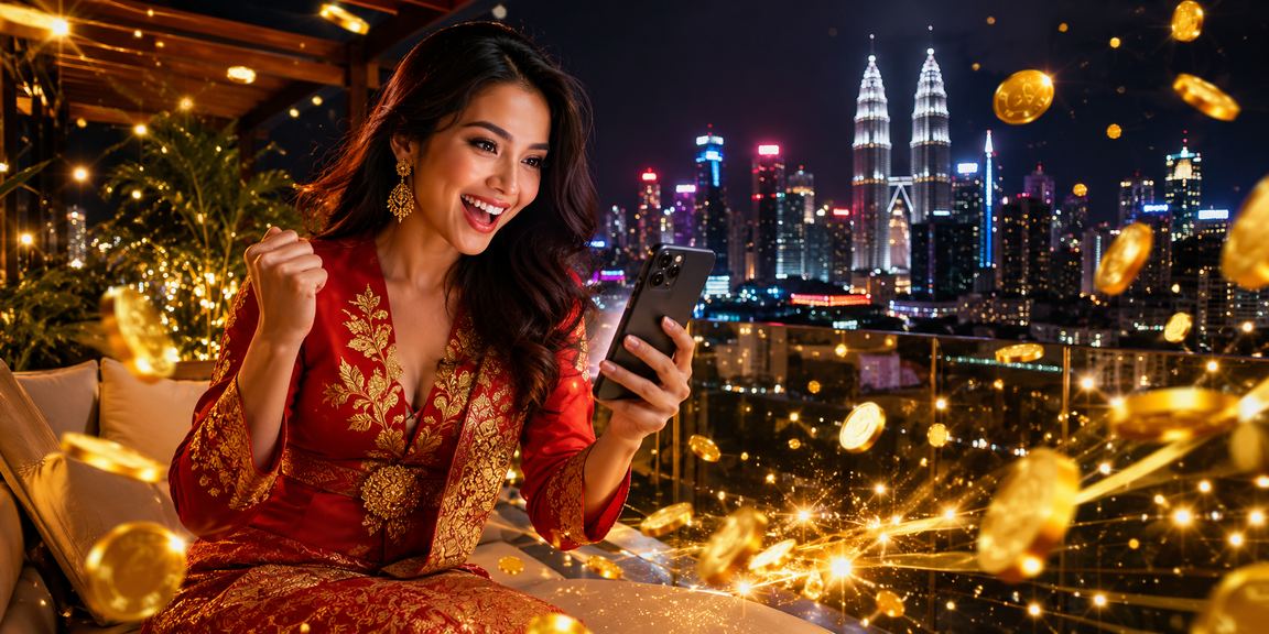 Pengguna di Petaling Jaya memainkan kasino mudah alih w220 dengan pakaian batik